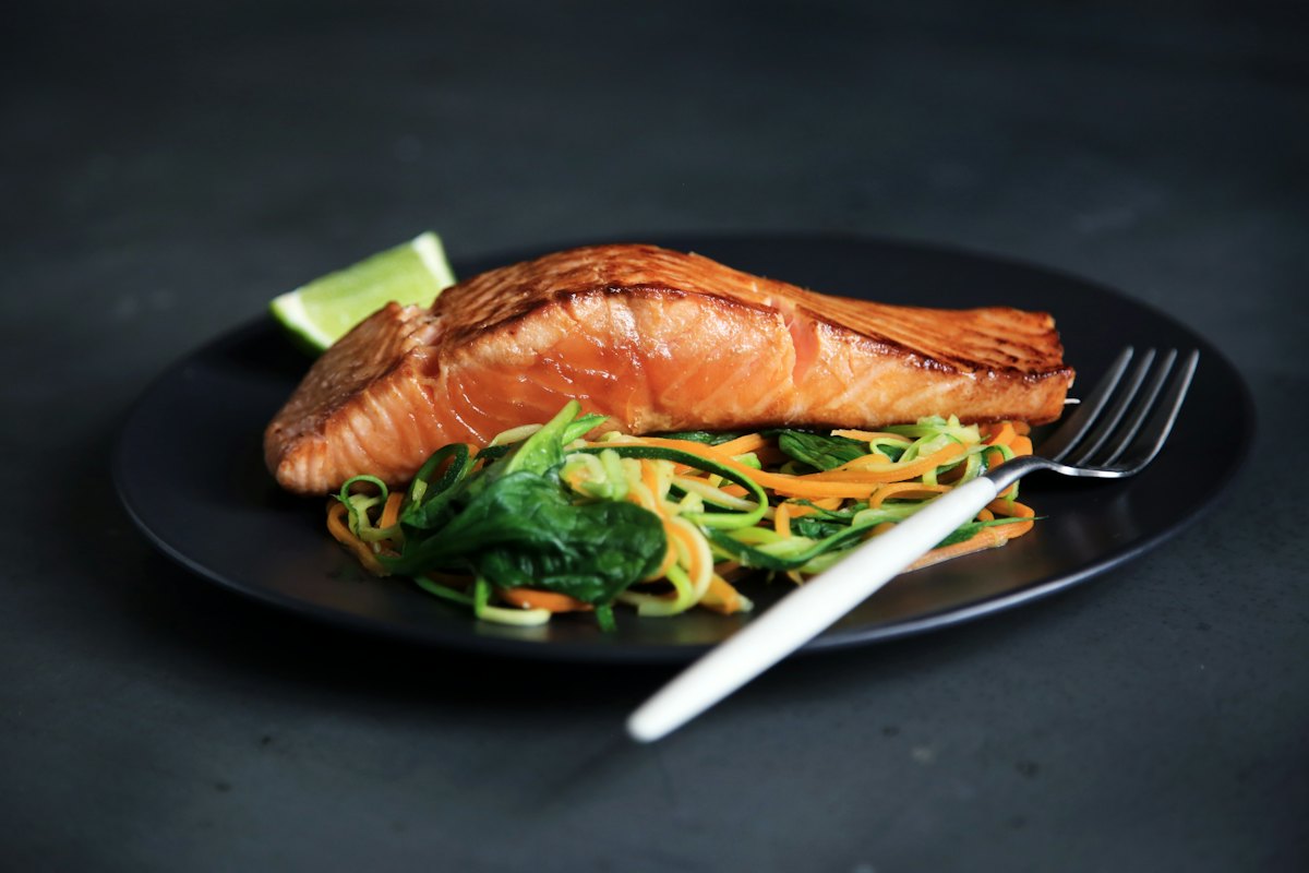 Grilled sea bream