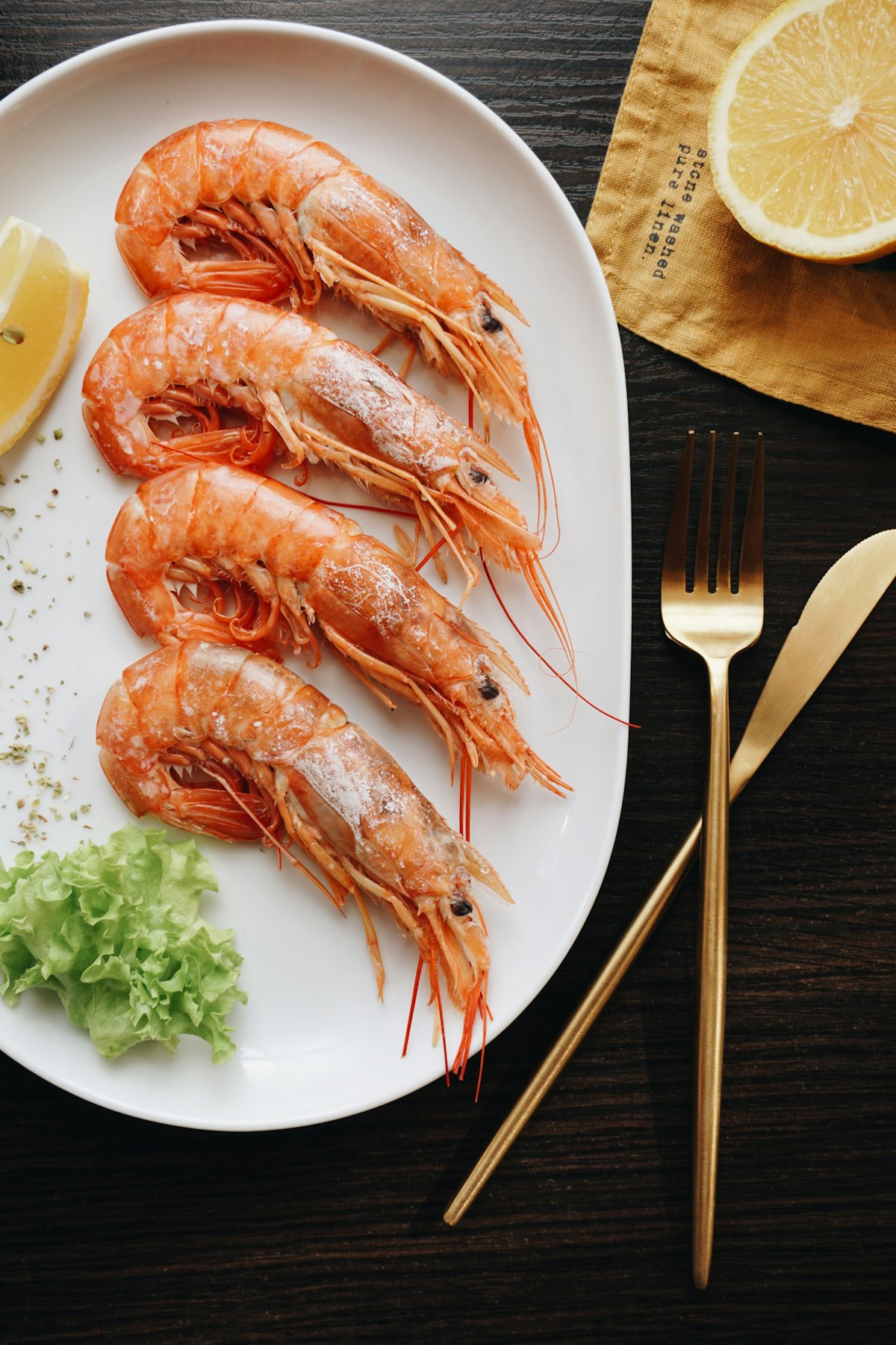 Grilled prawns
